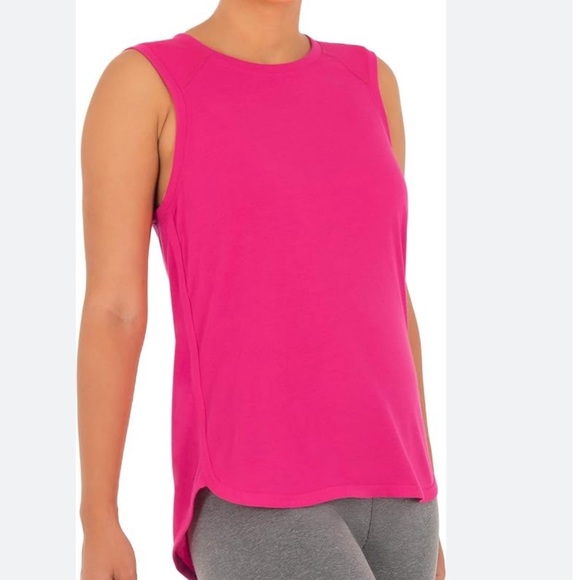 NWT Pink Muscle Athletic Tank Top - Picture 1 of 4